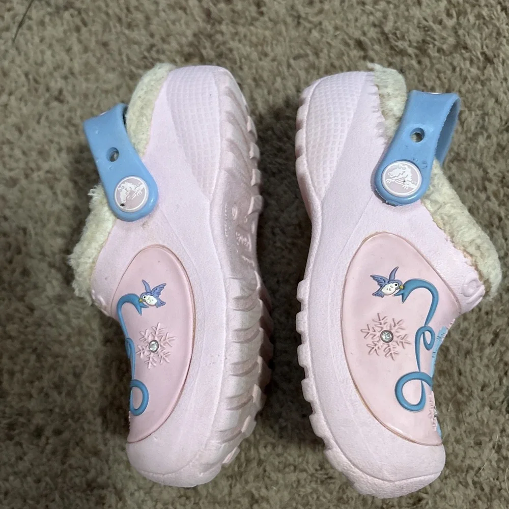 Crocs Clogs Slip On Shoes Cinderella Pink Child 10 11 Girls Sandals